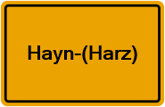 Grundbuchauszug Hayn-(Harz)